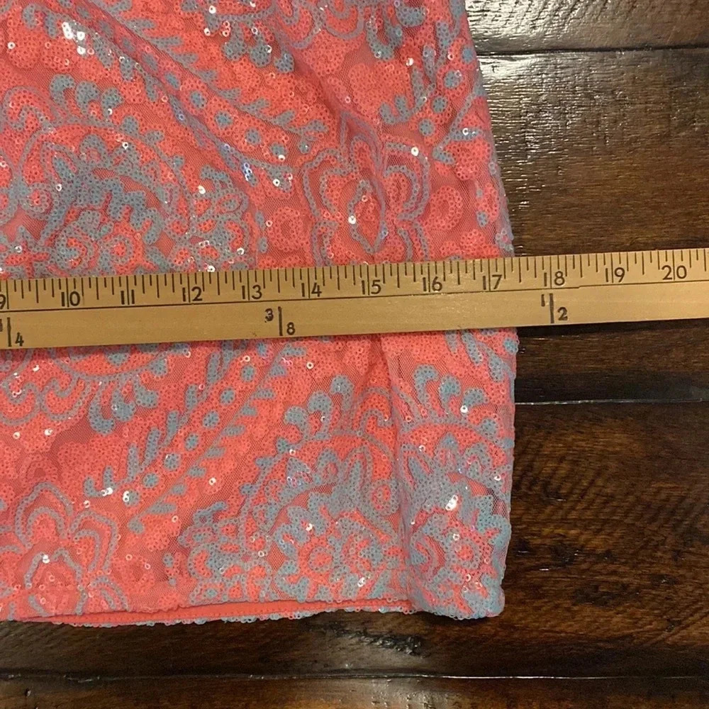 Sequin skirt size M peach/pink and grey - Picture 11 of 12